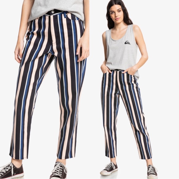 Quiksilver Pants & Jumpsuits Quiksilver Nwt Vertical Stripe Poshmark